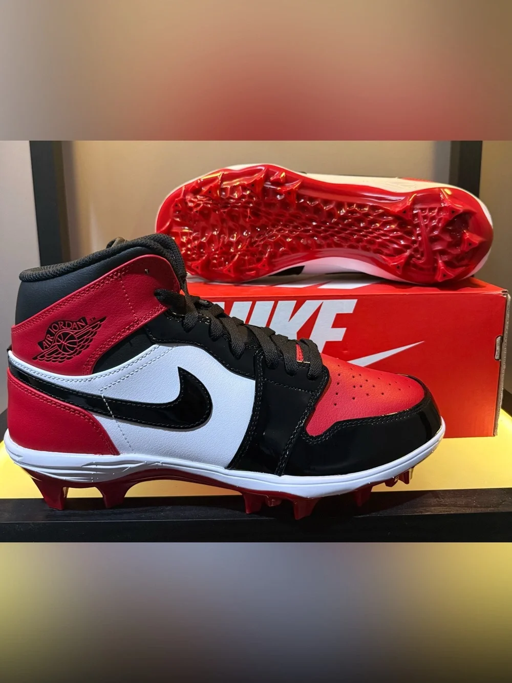 NEW | Jordan 1 Mid Football/Lacrosse Cleats | Size 9 | NO BOX